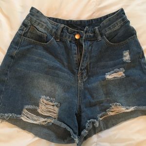 distressed shorts